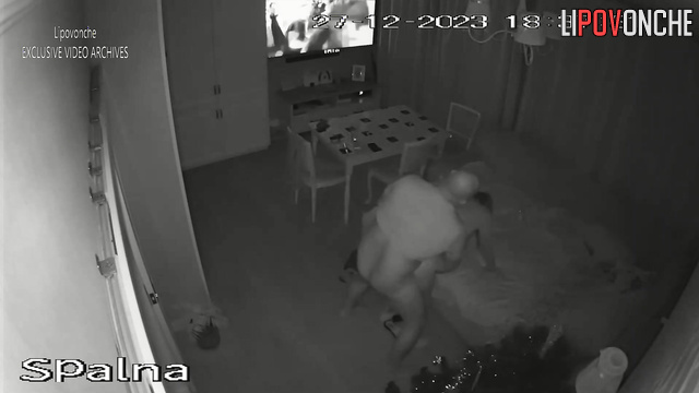 Man fucked woman doggy style in living room in front of TV