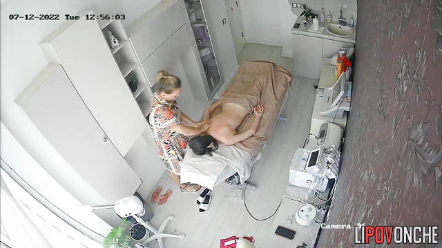 Naked girl getting amazing boobs massage (salon video)