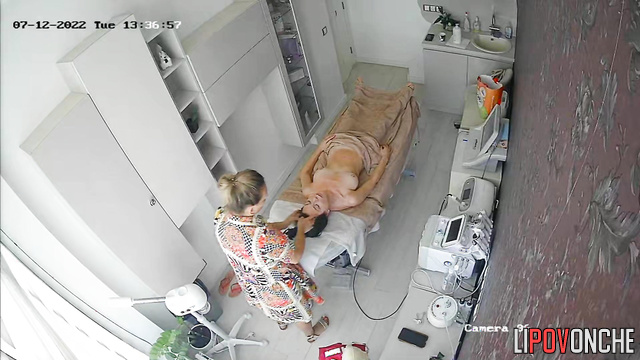 Naked girl getting amazing boobs massage (salon video)