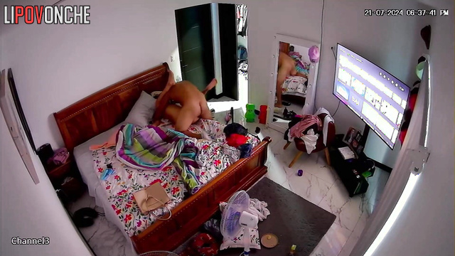 Couple finally waited for the moment when they would be alone at home