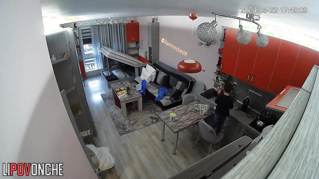 Naughty girl slowly gets ready for a date (hidden cam in her flat)