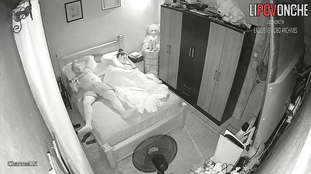 Brunette sucked a bald man and fucked his cock on the bed