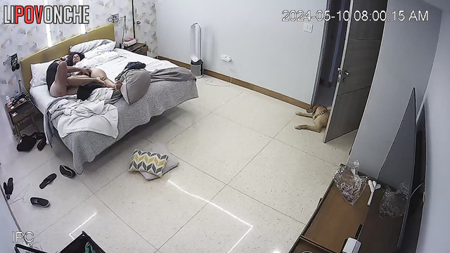 The couple took the 69 position and fucked on the bed