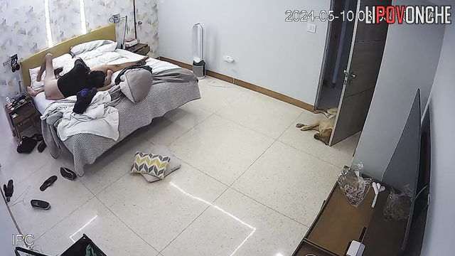 The couple took the 69 position and fucked on the bed