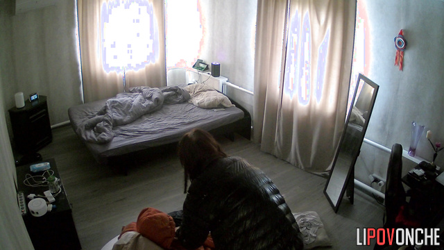 Skinny girl dressing after perfect fuck with her boyfriend