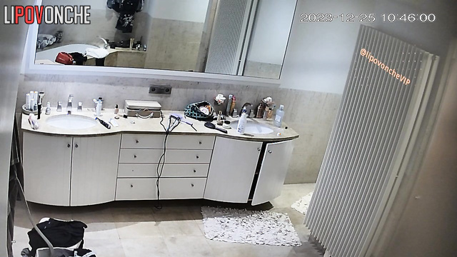 Naked milf dreaming of a young stud in the bathroom