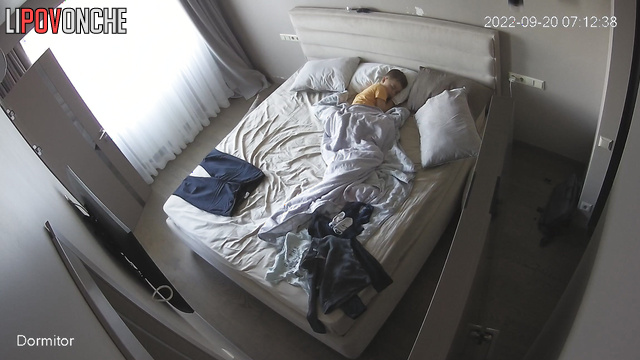 Chick getting ready for work, trying not to wake up a relative