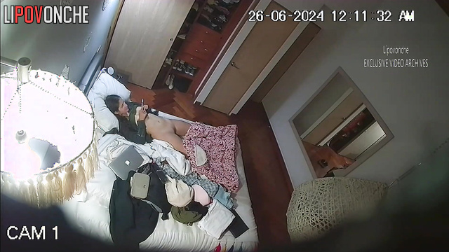 Sweet brunette left alone and decided to have fun