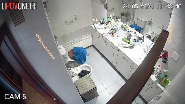 Girl took a shower and is now getting ready for work