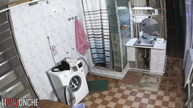 Naked girl is going to have sex after showering