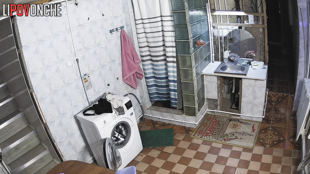Naked girl is going to have sex after showering