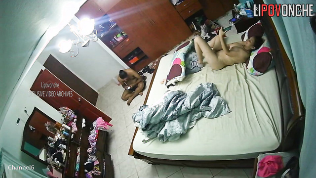 Girl masturbates in video chat while her boyfriend is nearby