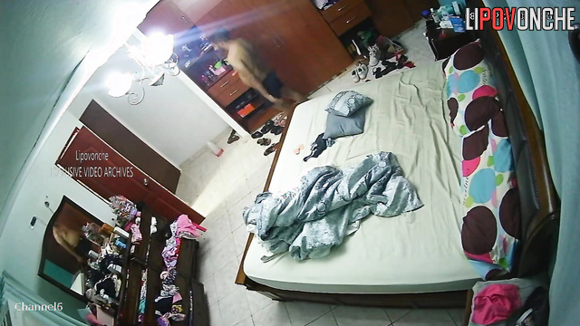 Girl masturbates in video chat while her boyfriend is nearby