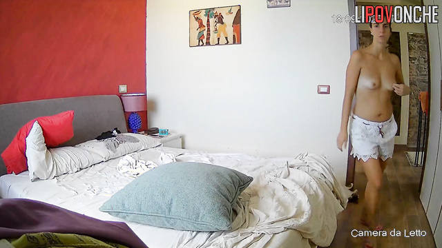 Slender girl is getting ready to meet her lover