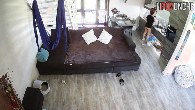This couple is used to walking around the house completely naked