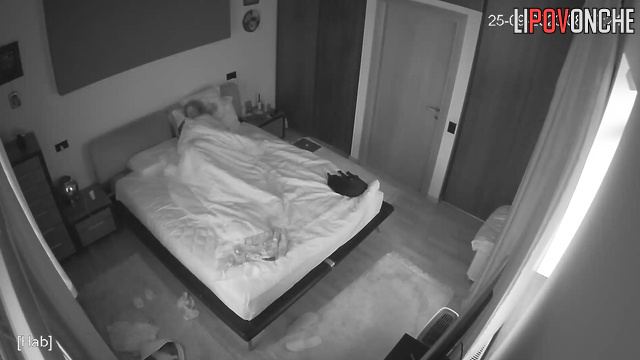 Hot homemade porn - couple having sex under sheets