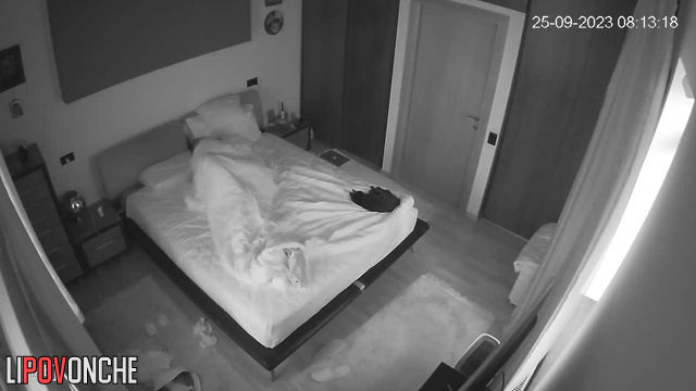 Hot homemade porn - couple having sex under sheets