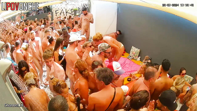 Lesbian couple making cunni to each other at swinger party