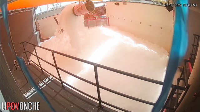 Group nudist party and a sea of ​​foam with fucking