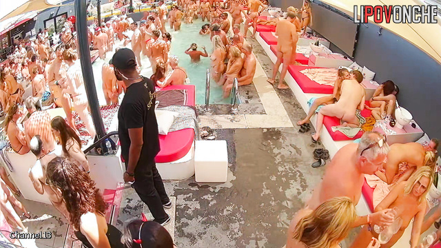 Different people fucking each other at the pool party
