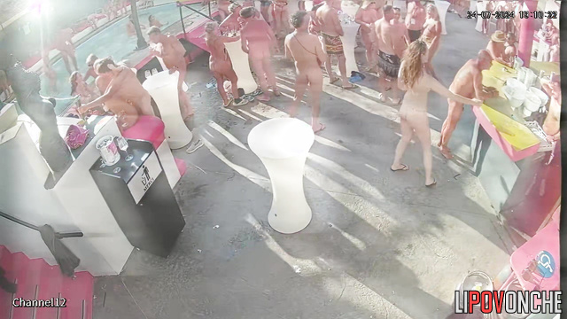 Nudist party is going hot - they will start fucking