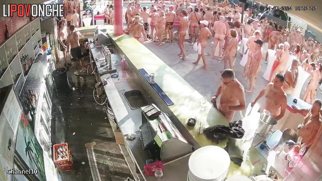 Naked people taking part in interesting party (hidden cam)