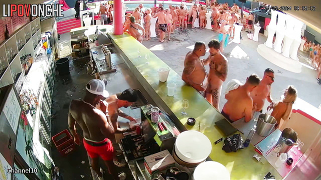 Naked people taking part in interesting party (hidden cam)