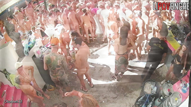 Naked people having fun at fetish party (they are going to fuck)