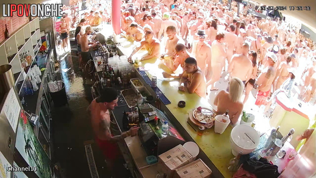 Skinny and chubby people taking part in adult party