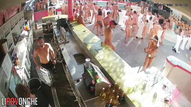 Naked people dancing slow dance (fetish scenes from the party)
