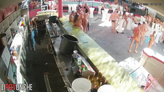 Naked people dancing slow dance (fetish scenes from the party)