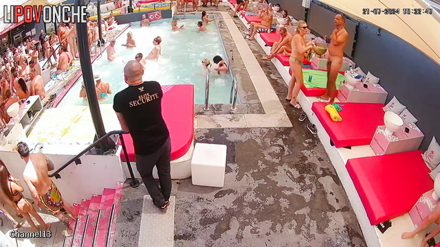 Cunnilingus in the water on hot adult party