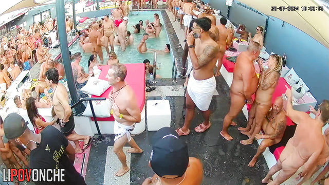 Adult people enjoying dirty morning party - live