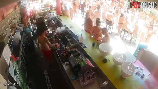Swingers come to a private pool party and dance, fuck
