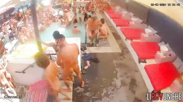 Naked people having cool adult party in the pool right now / watch