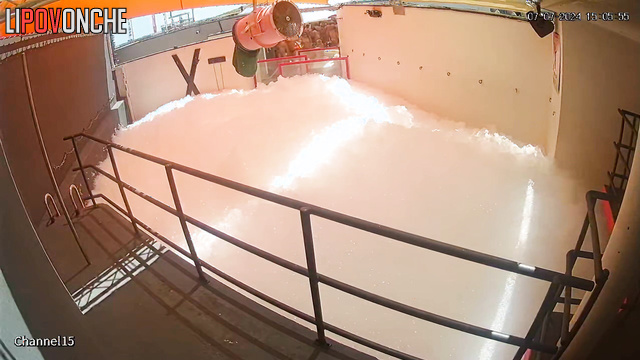 Slow dancing in foam at an interesting party