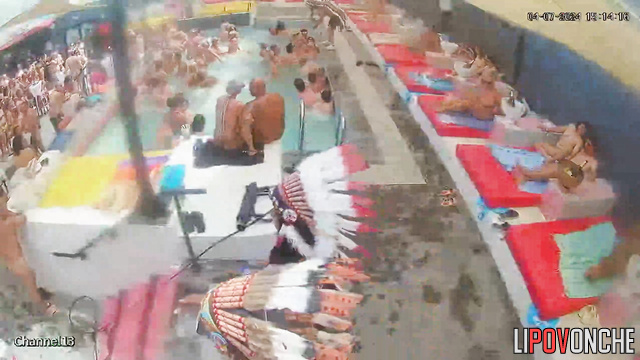 Interesting adult party near the pool (naked people only)