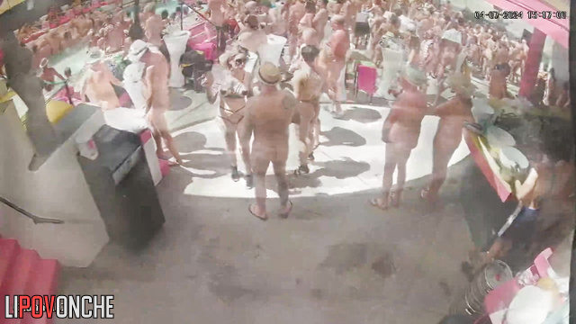 Skinny and chubby people enjoying swinger party