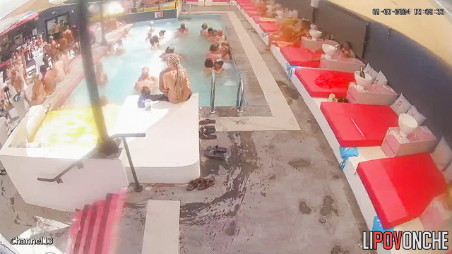 People are not shy about fucking right at the party (sex in pool)