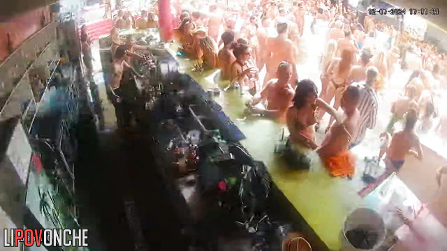 Hot summer party - all people dancing naked right now