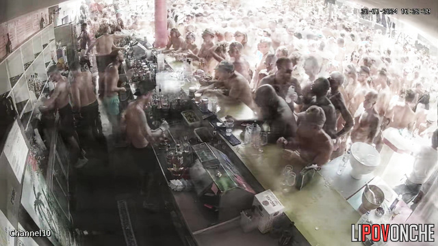 Naked people dancing near the bar - hidden video