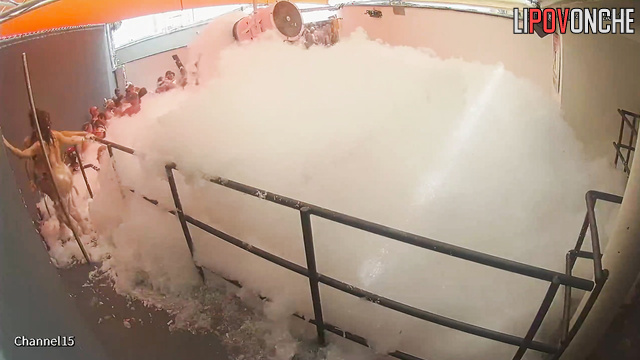 Massive swinger party in foam - watch it now