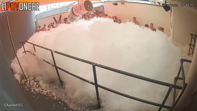 Massive swinger party in foam - watch it now