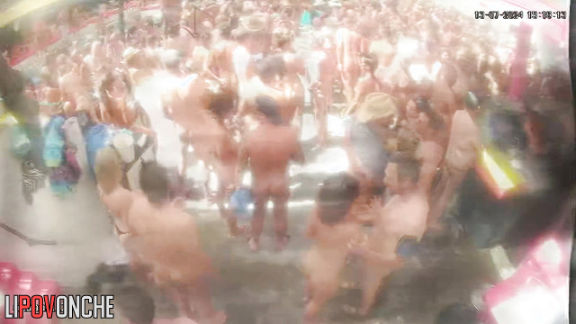 Naked and horny people dancing and kissing at the same time (sex in pool)