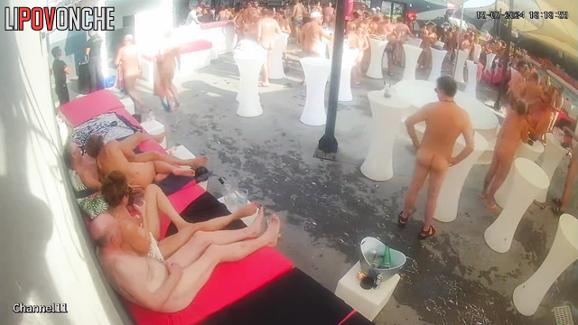 Milf and old fart having fun at adult party right now