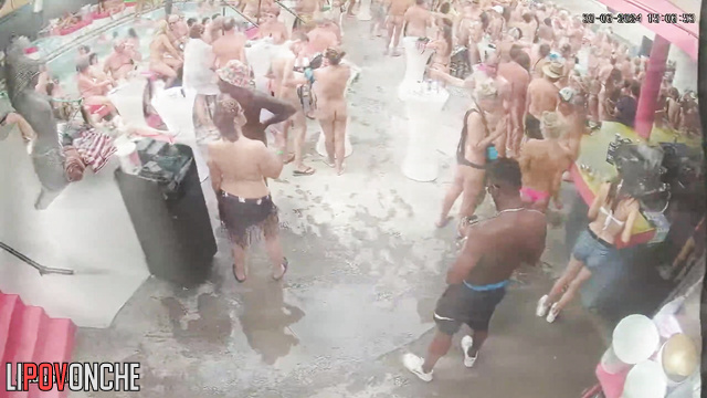 Old farts and young enjoying naked summer party