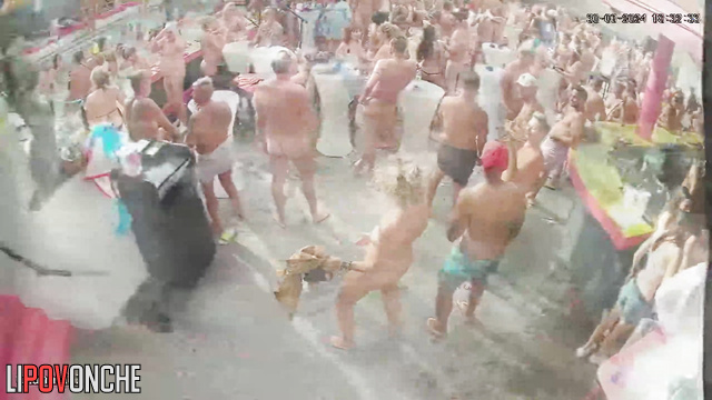 Old farts and young enjoying naked summer party