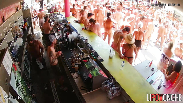 Hot summer adult party with random guys and girls