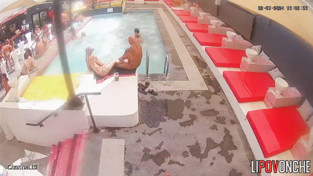 Massive orgy near the pool - summer swinger party