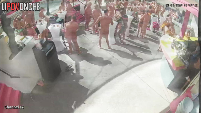 Shameless people dancing naked and fucking right now (sex in pool)